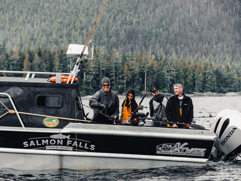 Guests out Fully-Guided Fishing at Salmon Falls