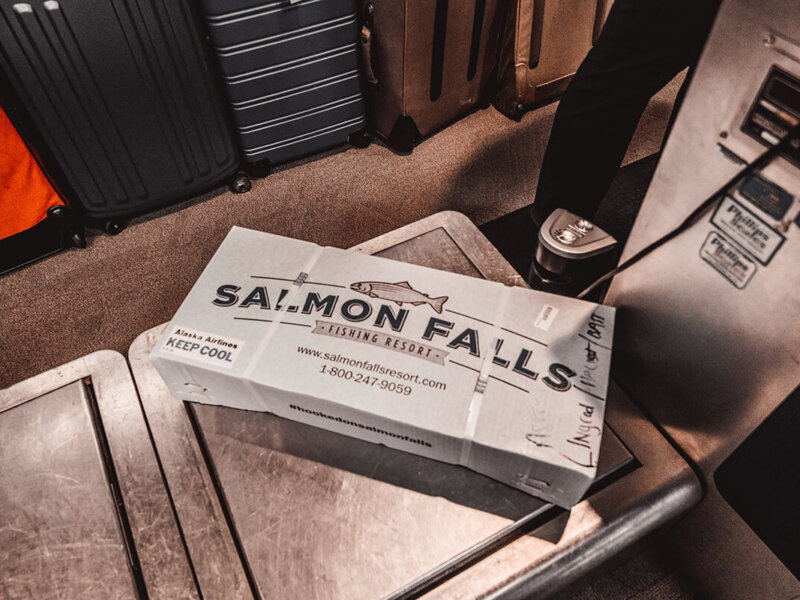 Salmon Falls Box of Packaged Fish at Salmon Falls Resort