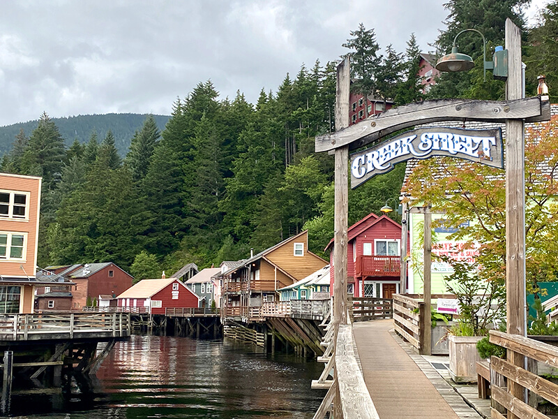 Creek Street in downtown Ketchikan, Alaska