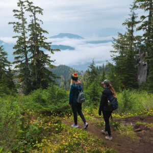 Hiking a trail in Tongass National Park