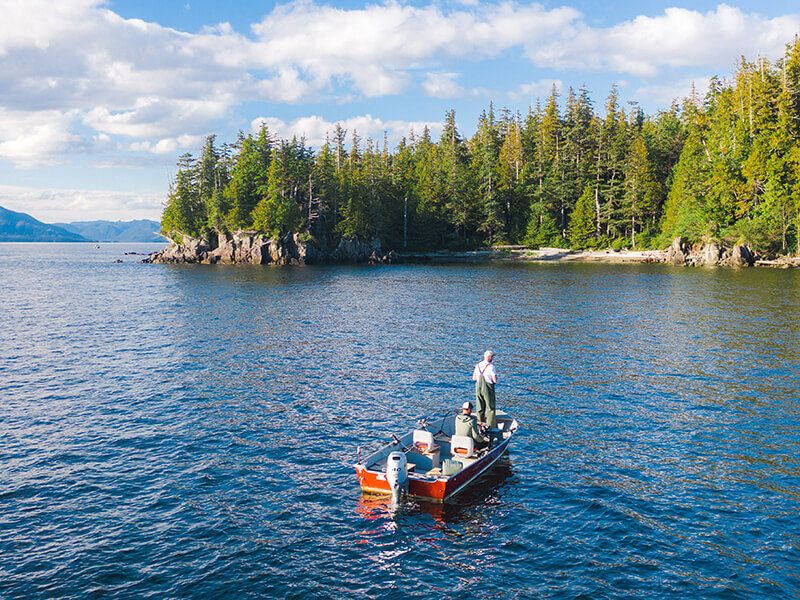 Self-Guided Skiffs on Water at Salmon Falls Resort